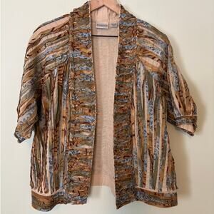 Chico's "Art to Wear" Jacket Size 3 (XL), Boho Earthy Artisan